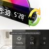 Digital Vekkerklokke RGB LED Digitale Klokker Fargerike Klokker Med Atmosfære Nattlys for Hjemmekontor Beste Gaver