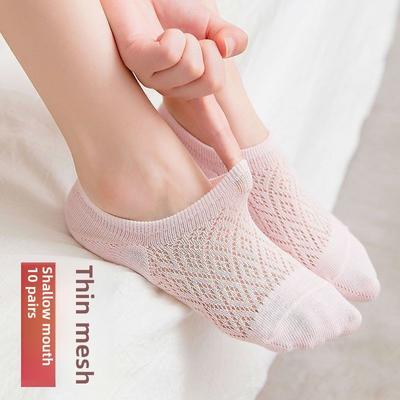 5 Paia di Calzini Estivi Sottili Traspiranti Antiscivolo per il Tallone da Donna