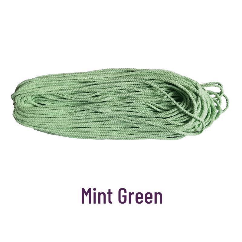 5mm Eight-Strand Hollow Cotton Rope for Handmade Weaving, Thick Drawstring Closure, Colored Pull Rope