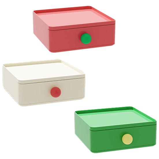 Storage Box Large Capacity Plastic Storage Box with Pull-Out Drawer Organizer for Hair Accessories Jewelry Sundries