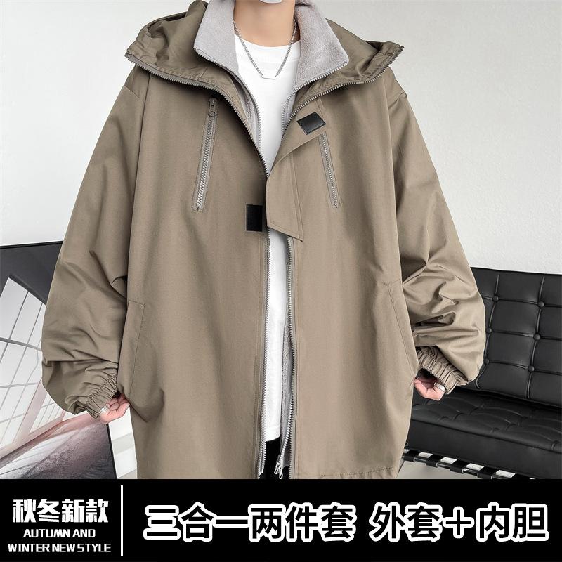 

Мужская куртка 3-в-1 высокого класса, весенне-осенняя, в американском хулиганском стиле, красивая, водонепроницаемая и ветрозащитная, функциональная, уличная, свободного кроя 5XL армия зеленый