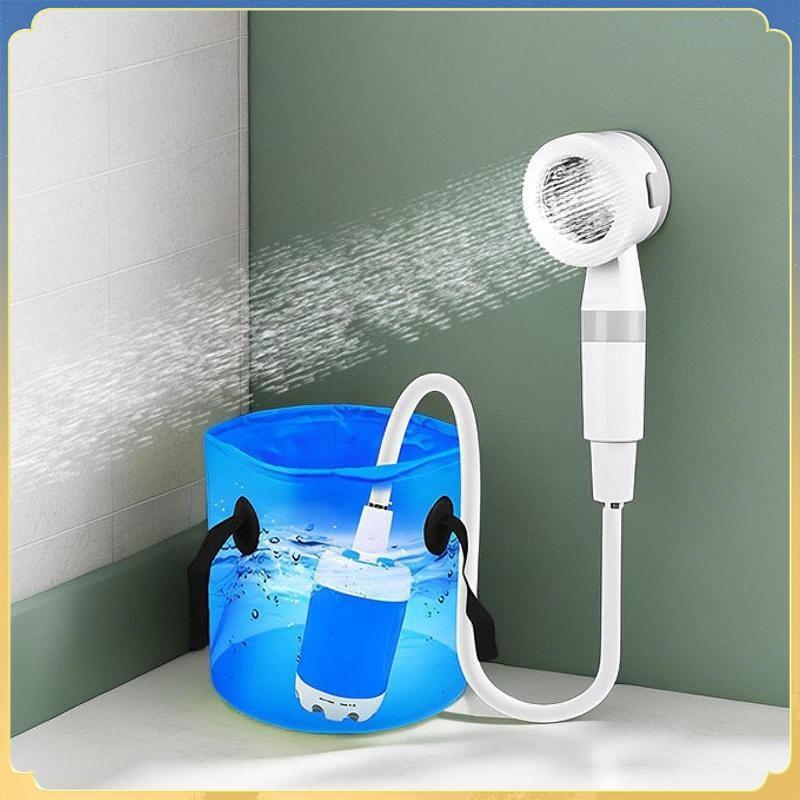 Portable Shower Travel Shower Pump Multipurpose Versatile Compact Camp Shower Set Travel Bathing Hiking Washing Tool