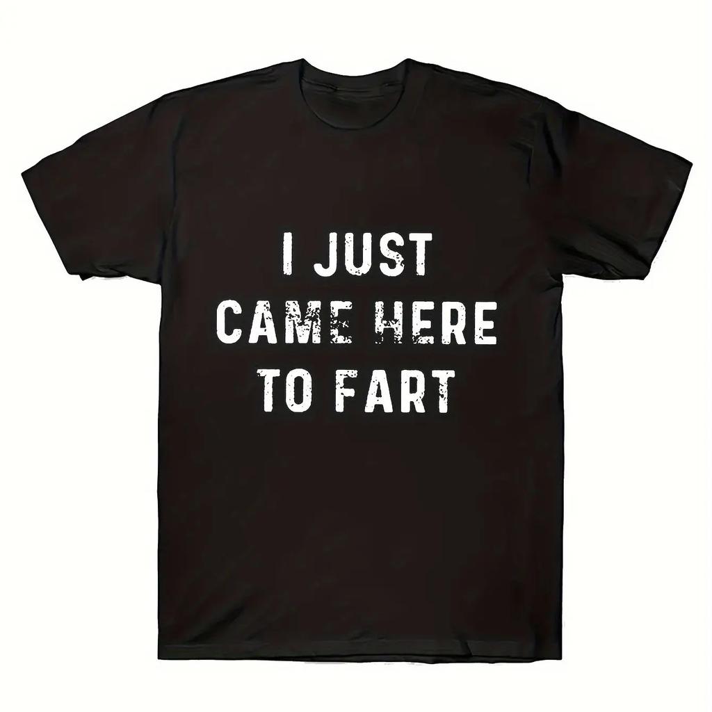 Einzigartiges I Love To Fart Grafik-Print Rundhals Kurzarm T-Shirt für Herren - Bequeme, atmungsaktive und modische Freizeitkleidung