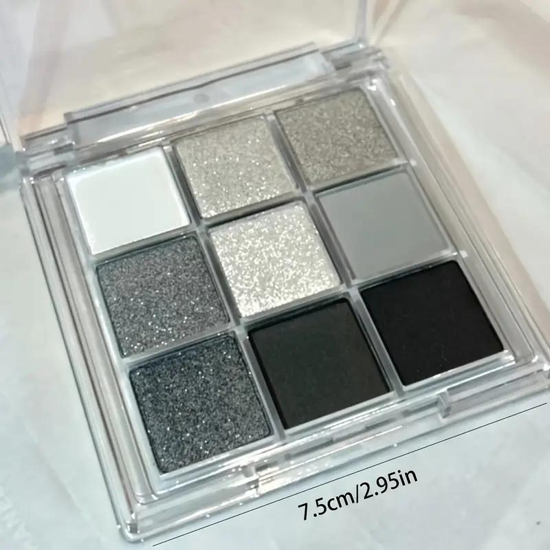9 Colors Grey Eyeshadow Palette Shimmer Matte Sootiness Makeup Palette Smoky Eye Makeup
