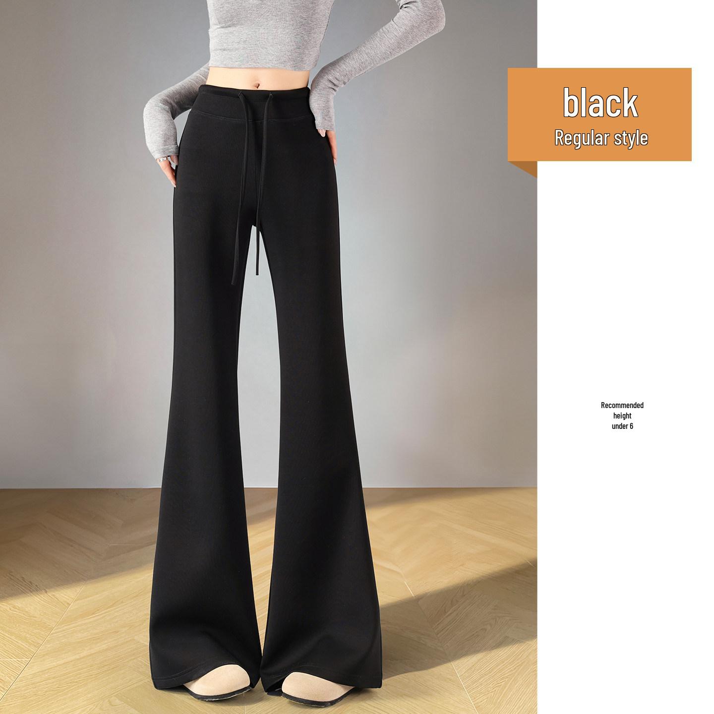 

Women s High-Waist Korean Style Micro Flare Sweatpants: Casual, Sporty, Wide-Leg Yoga Pants for Spring and Autumn 2026. Extra Large