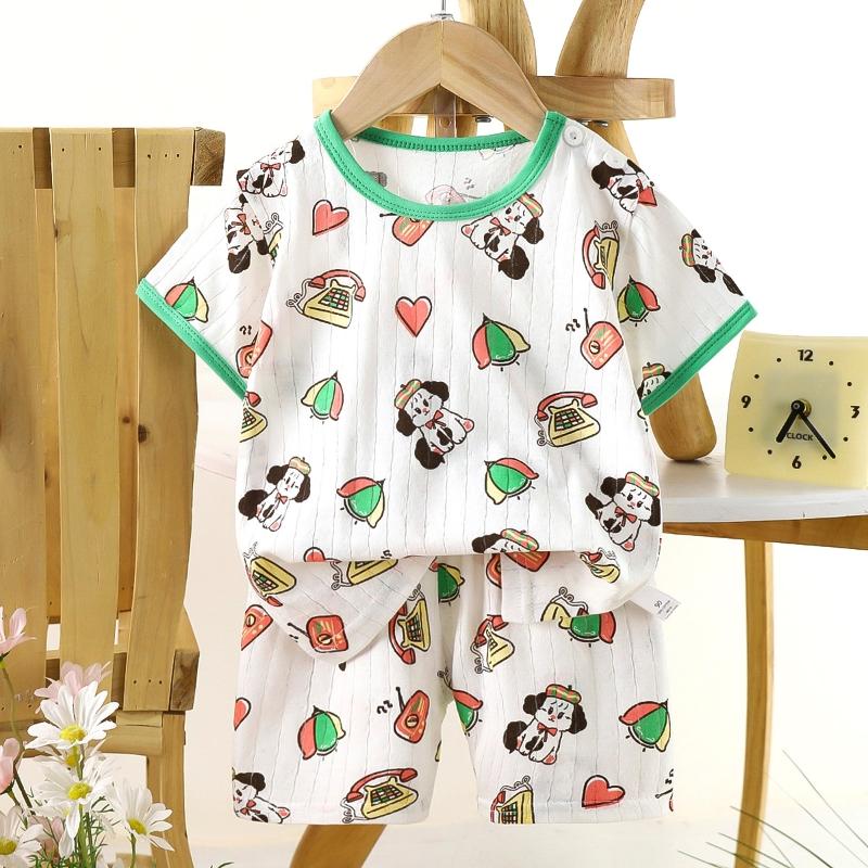 2pcs/set Cotton Children Sets Kids Clothes Boys Girls T-shirt Shorts  Summer Short Sleeve Baby Clothing Toddler