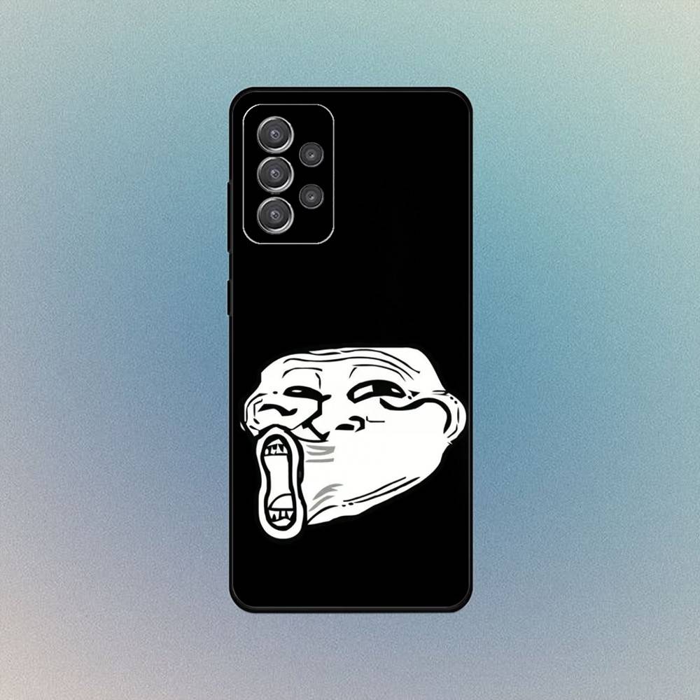 T-Trollfaces Comics Memes Phone Case For Samsung S25,S24,S21,S22,S23,S30,Ultra,S20,Plus,Fe,Lite,Note,10,9,5G Black Cover