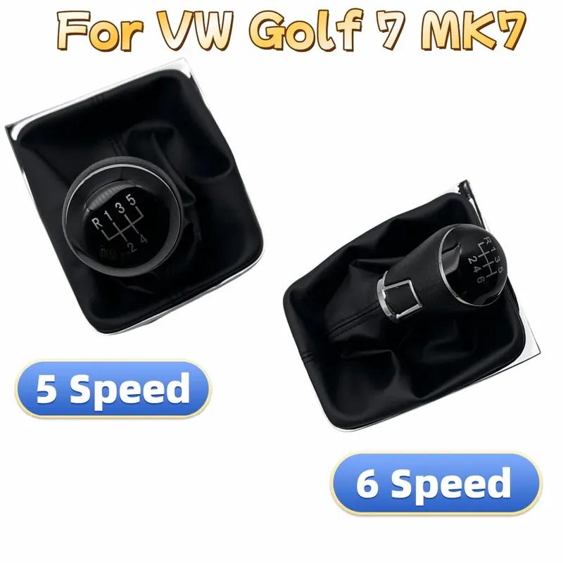 Für Volkswagen VW Golf 7 MK7 2013 2014 2015-2017 5 6-Gang Auto Schaltknauf Hebel HandBall Kompletter Manschettenbalg Stiefel Autozubehör