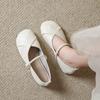 2024 Hot Selling Solid Color Flat Square Toe Women's Shoes New Moccasin Dress Summer Mary Jane Shoes Flat Shoes for Women