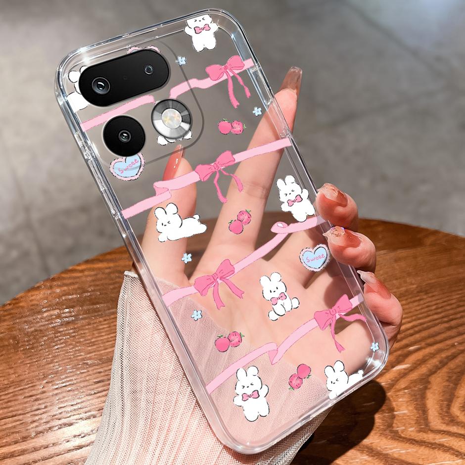 Cases For OPPO Realme 16 Pro 16 Pro Plus Yellow Duck Girl Antifouling Trendy Transparent Housing For Realme 16Pro 16 Pro+ Fundas