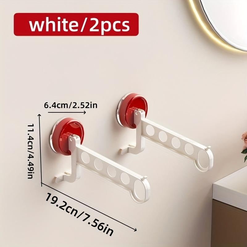 

Colorful Suction Cup Hangers - Pink, Green, Blue, Red - Portable 5-Hole Laundry Rack for Travel, Hotels & Home Use, Drying Racks