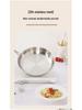 Uncoated 304 Stainless Steel Flat-Bottom Frying Pan for Induction Cookers - Non-Stick Egg Wok