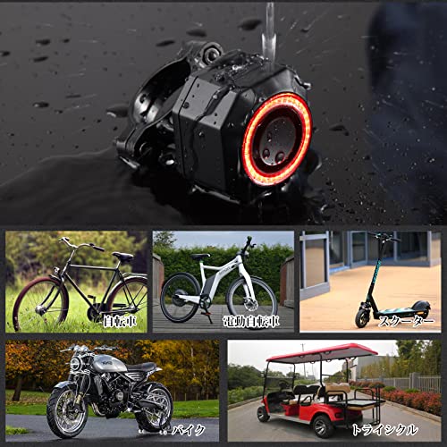 Koolertron Burglar Alarm, Tail Light, Motorcycle Burglar Alarm, Bicycle Light, 3 Level Volume Adjustment, 7 Level Sensitivity Adjustment, Maximum