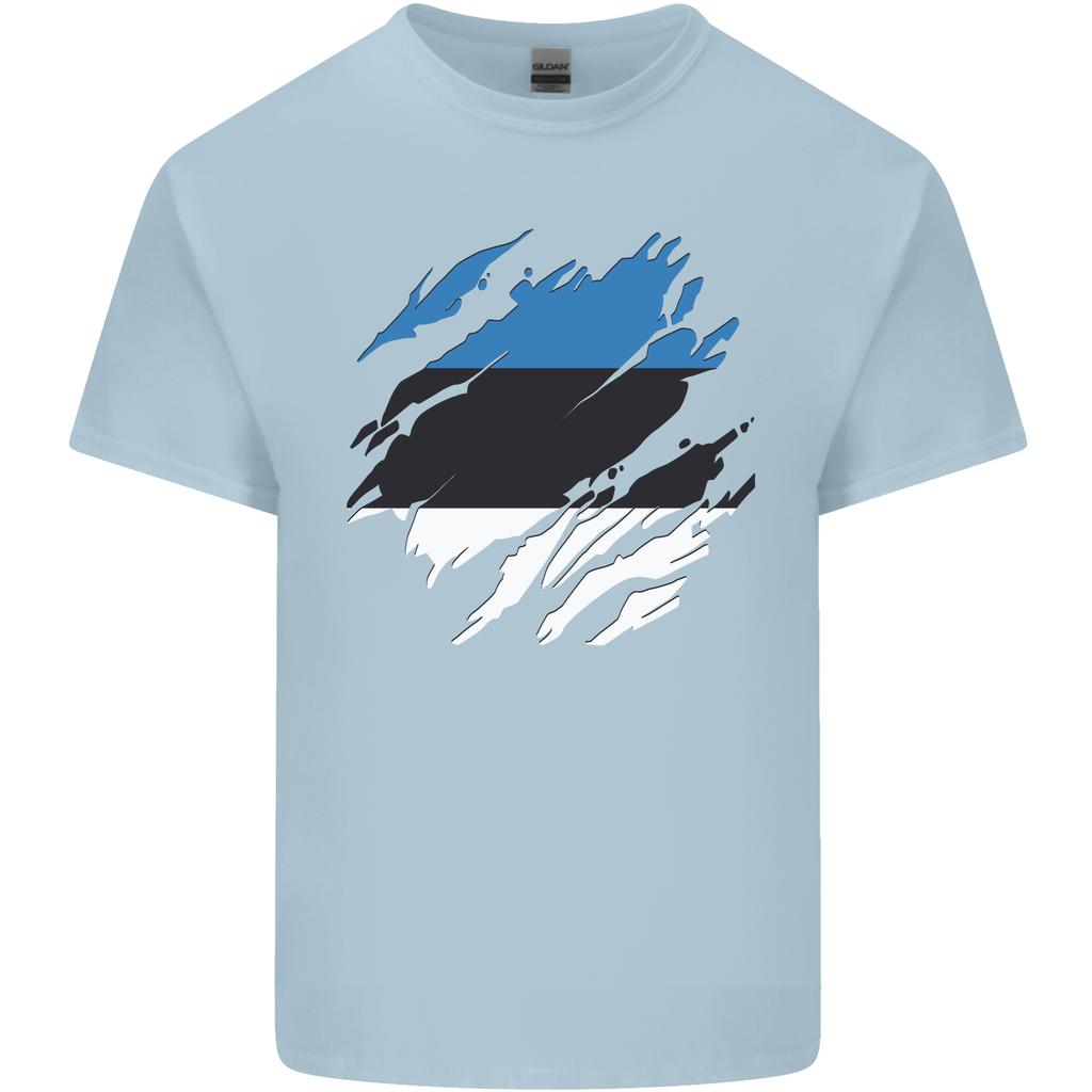 Torn Estonia Flag Estonian Day Football Unisexs Light Cotton Tshirt