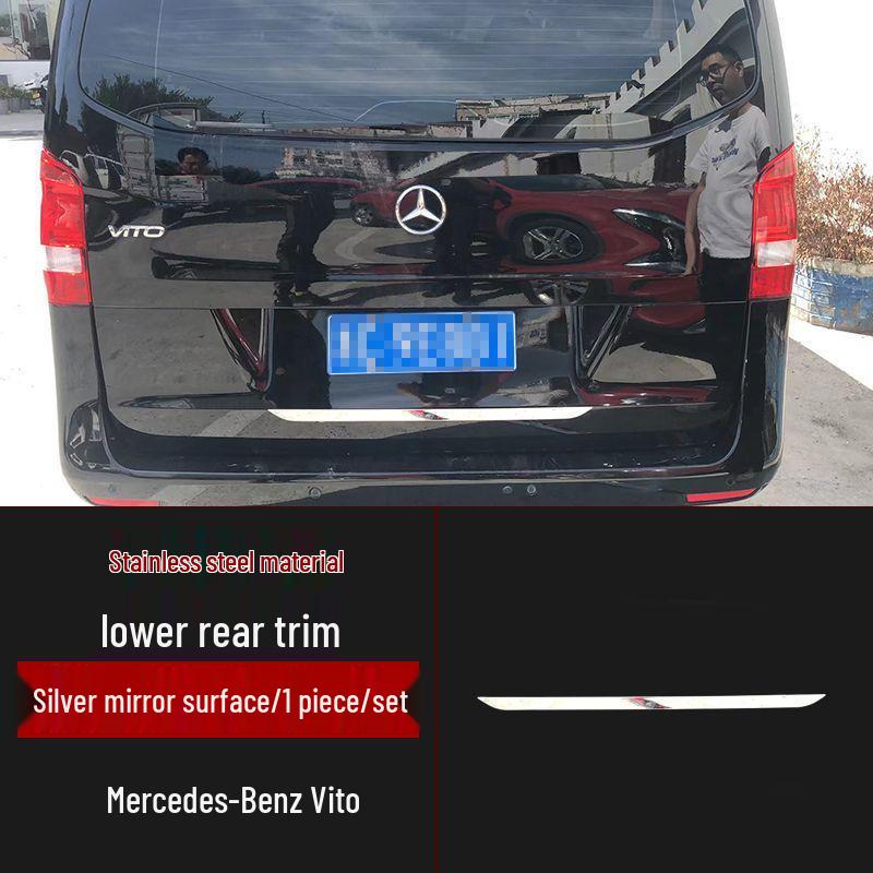 Stainless Steel Rear Bumper, Tailgate & Window Trim for 2016-2022 Volkswagen Vito.