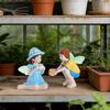 2Pcs Funny Fairy Boy And Girl Statue, Fairy Garden Accessories, Resin Sculpture For Micro Landscape Flowerpot Lawn Yard Garden