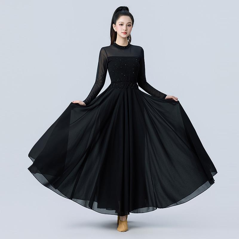 Modern Long Sleeve Dance Skirt for Performance and Practice
