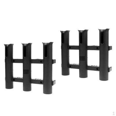 2 Pieces Durable Pole Rack Vertical Holder Boat/Fishing/Storage/