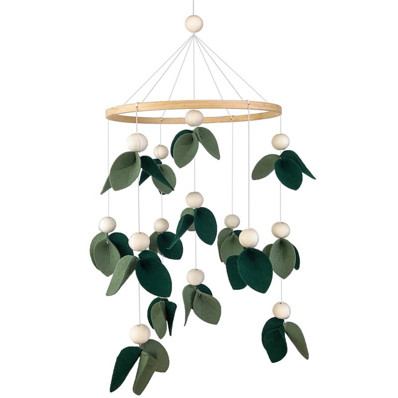

AEE4-1 Piece Boys And Girls Crib Felt Cloth Beads Bed Bell Boho Nursery Decor Baby Shower For Infant