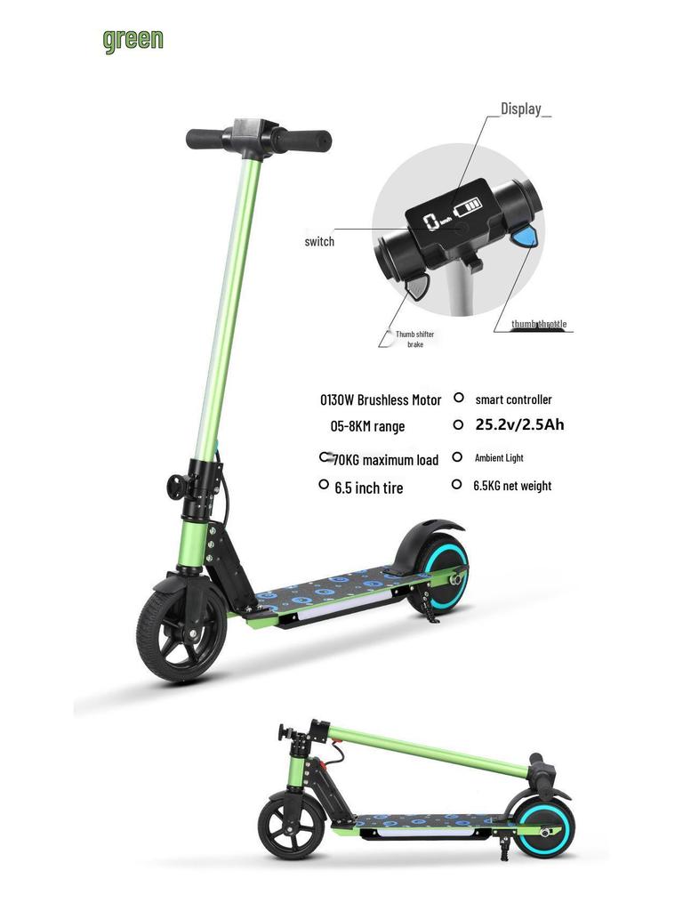 Foldable Rechargeable Children's Electric Scooter - Mini Commuter Toy Vehicle