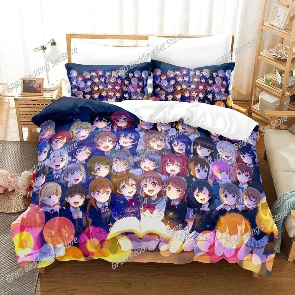 Luxury New 3D Print Anime Kawaii Girs Love Live! Bedding Set Single Twin Full Queen King Size Bed Set Adult Kid Bedroom