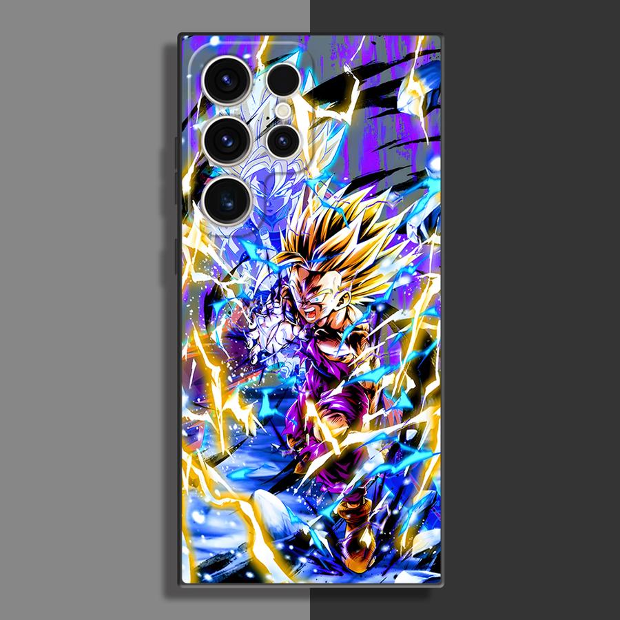 Soft Shell Case for Samsung Galaxy S25 Ultra S21 S24Ultra S23 FE S20 FE S24 S22 Plus S21+ Dragon Ball Saiyan Son Gohan
