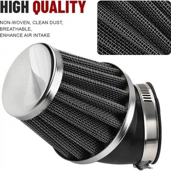 50mm Air Filter, Curved Motorcycle Air Filter for Dirt Pit Quad ATV Bike Bugg