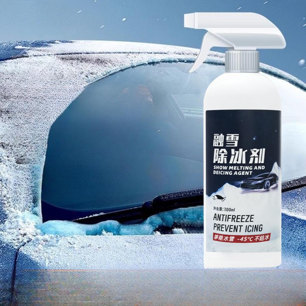 Windschutzscheiben-Enteiser-Spray Für Auto Schneller Eis- Und Schneeschmelzer Multifunktional Starkes Enteisungs- Und SchneeSchmelzmittel Winter Auto 300ml