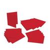 Set of 5 Rectangular Double Cards and Envelopes, A6 Size, 10.5 Cm X 15 Cm - Bright Red