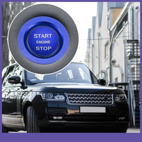 Engine Start Stop Button Cover Trim Kit   for Land Rover Discovery Blue