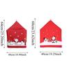 4pcs Seat Protector Christmas Chair Cover Cartoon Xmas Decoration Santa Claus Seat Cover Creative Hat-shaped Snowman