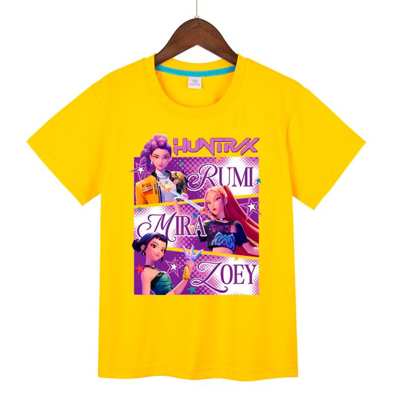 Kids Clothing KPop Demon Hunters Fans Gifts Kids Clothing Fashionable Casual Tops 2025 Hot Film Soft Cotton T-Shirt For Girls