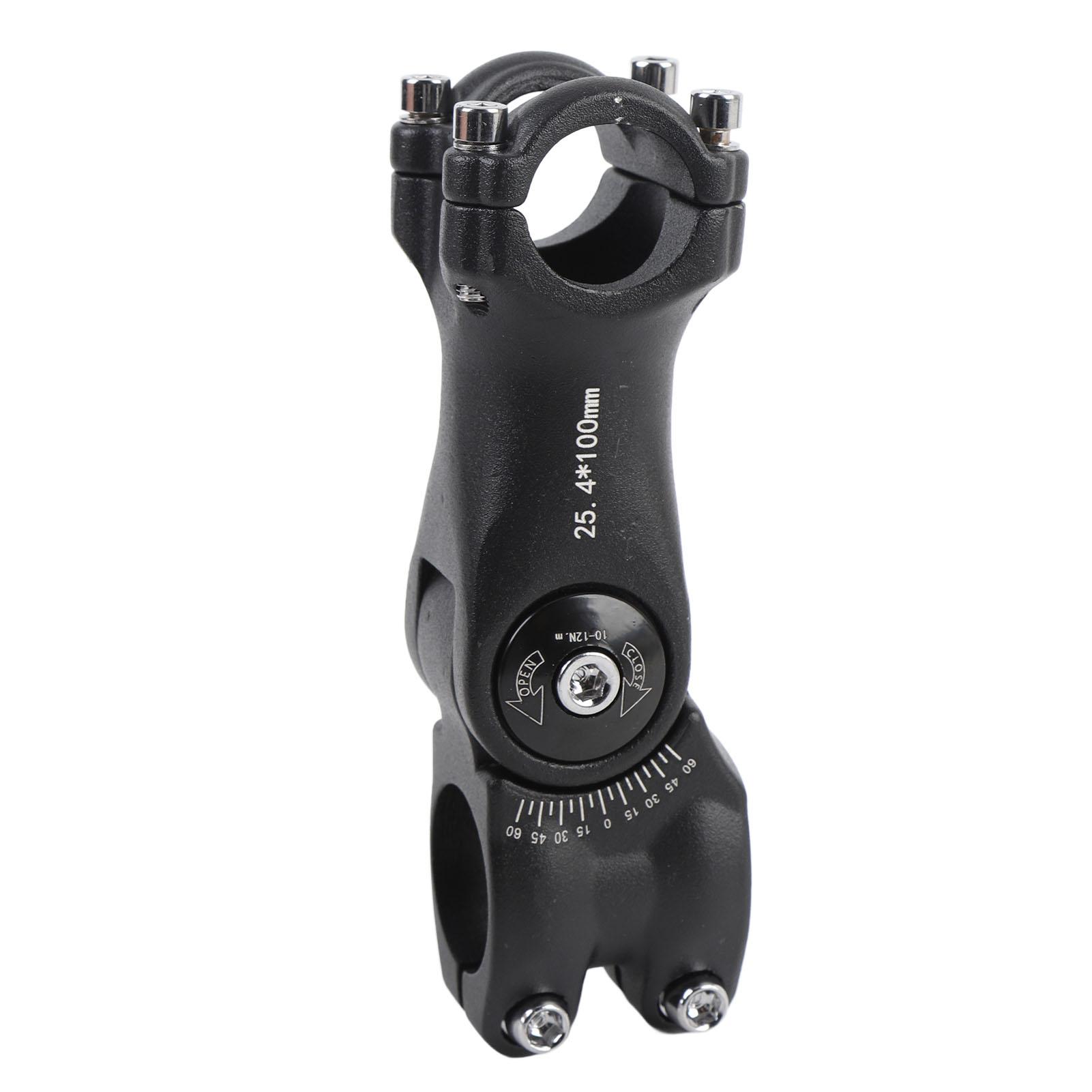 100mm Cycle Stem Riser Aluminum Alloy 60 Degree Adjustable Mountain Cycle Handlebar Suspension Stem for Handlebar Extension 25.4mm