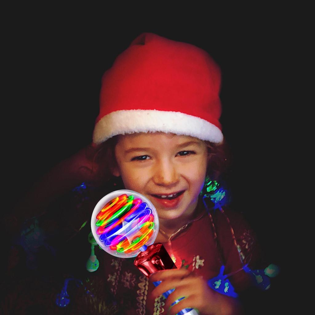 Kinder Leuchtender Ball Spielzeug Stick LED Blitz-Rotierende Licht Show Spielzeug
