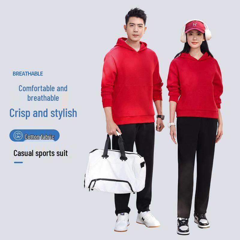 

Унисекс комплект толстовки с длинным рукавом и капюшоном с логотипом на заказ для культуры или рабочей одежды XXL