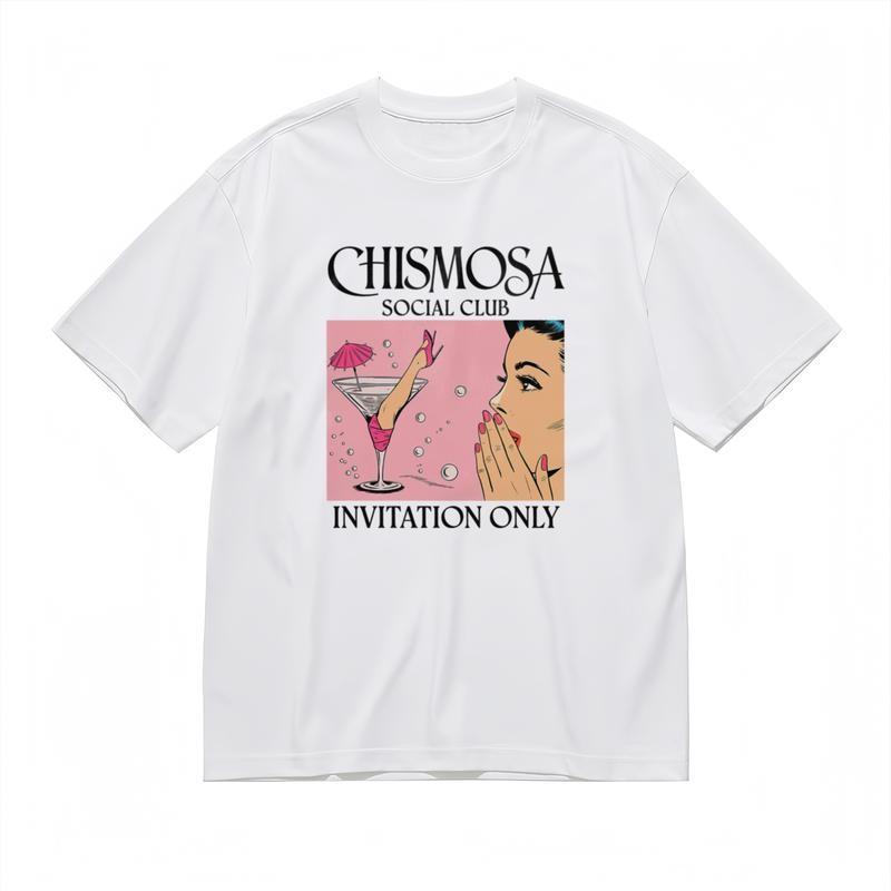 

Men s Comfy Classic T-Shirt Chismosa Club Secretive Lady Graphic Print Tee L