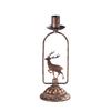 Set of 3 Stylish Metal Candle Stand with Seasonal Design Iron Texture Perfect for Indoor Outdoor Christmas Celebration