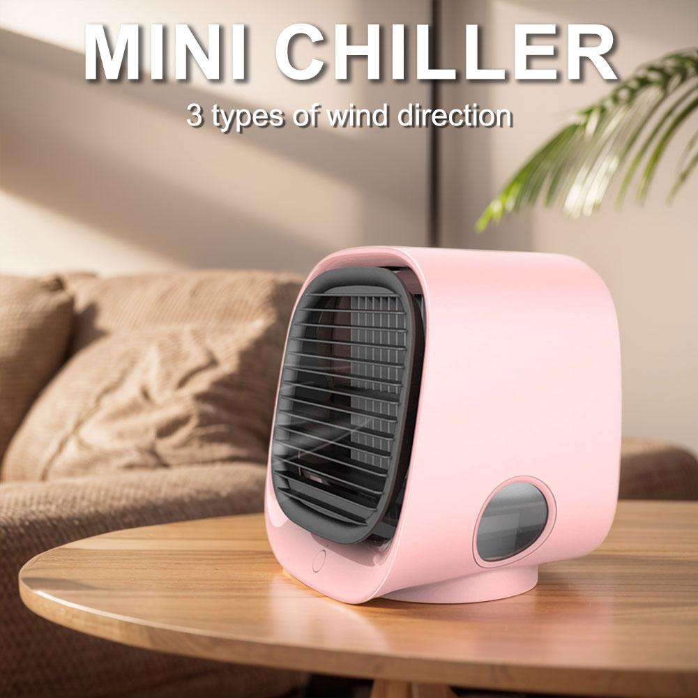 Portable Fan Household Office Mini Desktop Air Conditioning Humidifier USB Fan Water Air Cooler Fan 3 Speeds Desk Fan for Home