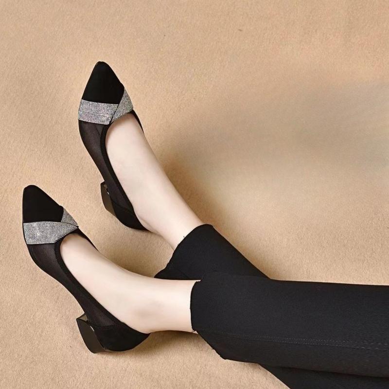 Modă Nouă Pantofi cu Toc pentru Femei Toamnă Pantofi de Dama Modă Cristal Toc Înalt Rochie Cu Vârf Grațioși Confortabili Tocuri Joase Sexy Femei Toc Înalt