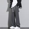 Ice Silk Straight Leg Loose Black Pants Men Summer Daily Sports Business Casual Trousers