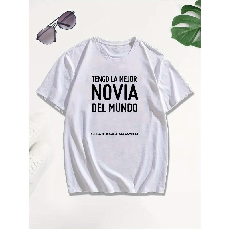 Funny Men's Short Sleeve Round Neck T-shirt Summer Casual T-shirt Top