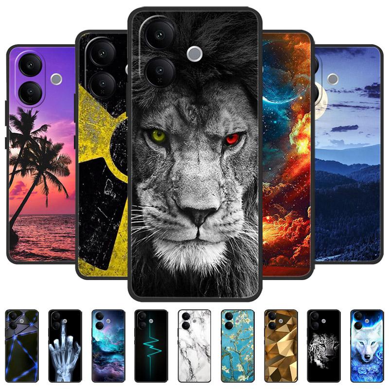 Vivo V60 Lite 5G Telefon Kılıfı İçin Moda Boyama Silikon Yumuşak TPU Kılıf VIVO V 60 LITE İçin Darbeye Dayanıklı Arka Kapak Lens Koruyucu