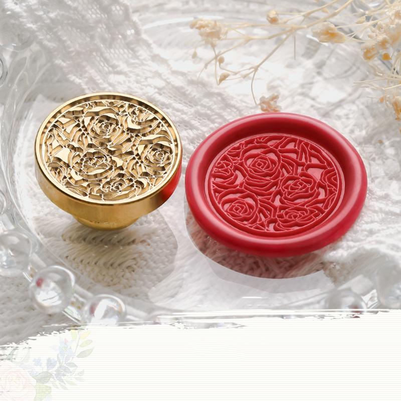 Kreativer Stempelkopf für Pflanzenblumen, für Handkontoumschläge, Feuerlack-Siegelstempelkopf