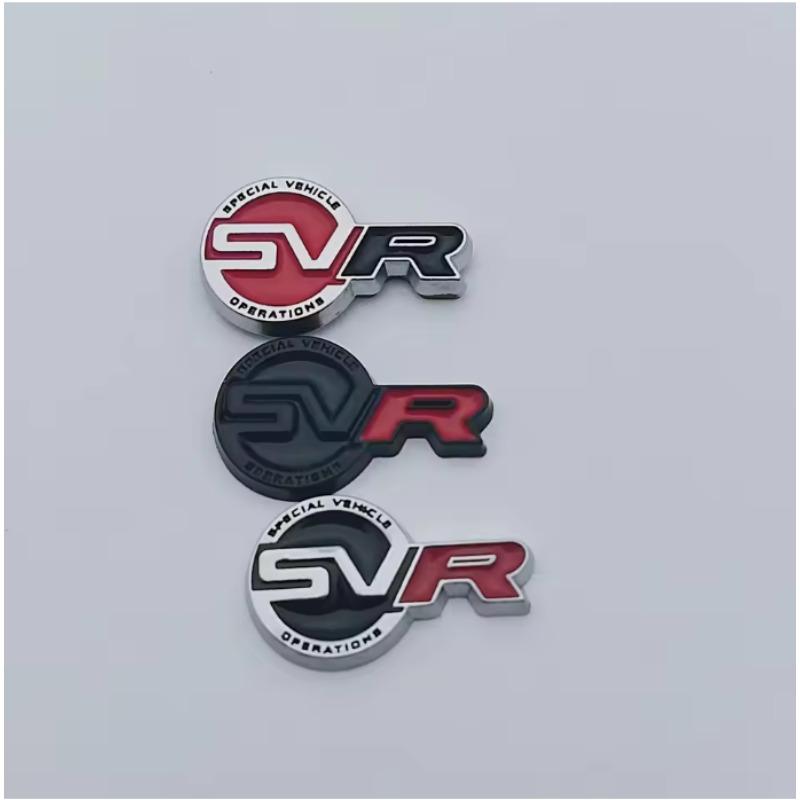 1Pcs 3D SVR Logo Car Steering Wheel Emblem Sticker Gear Control Emblem Badge for  R-ange R-over Discovery 2 Sport Evoque L405 Defender LR3