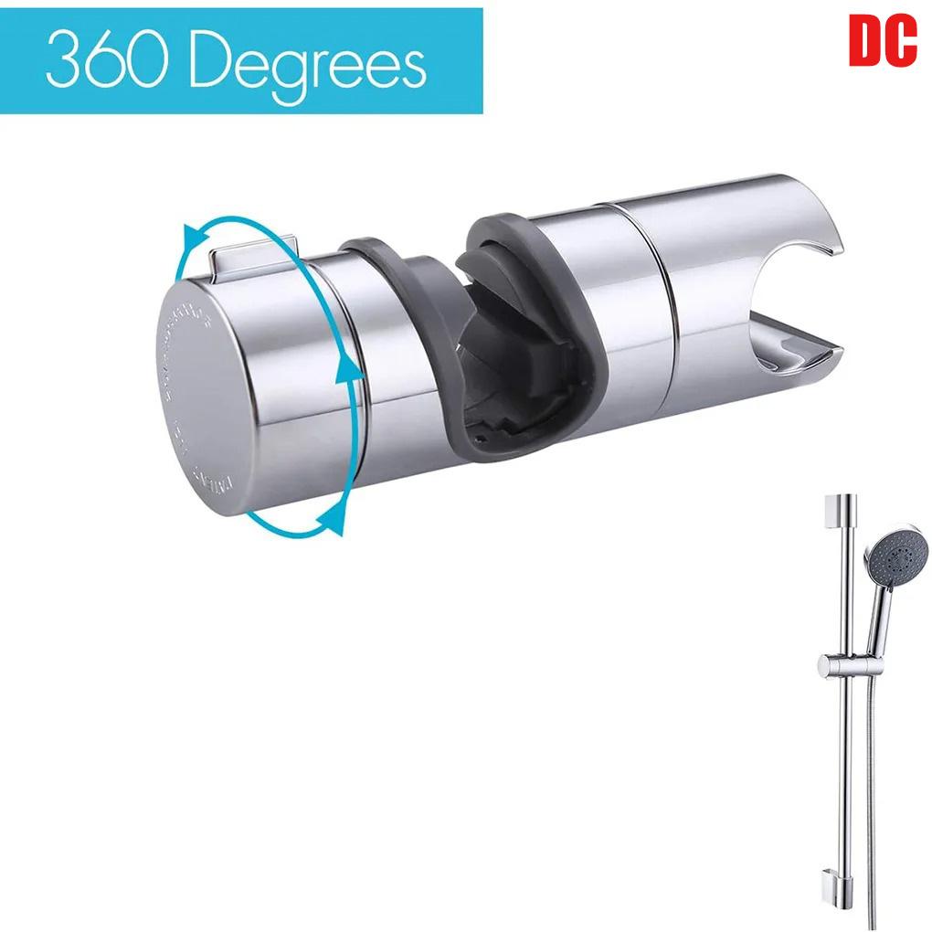Replacement Hand Shower Bracket for Slide Bar 18-25mm Adjustable Rail Shower Head Holder Replacement 360 Rotating Sprayer Holder