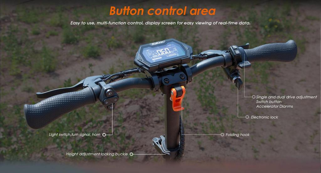Klappbarer Elektroroller KuKirin G2 Master 2025-Version 1000W*2 Doppelmotor 52V20.8Ah Akku 70km Max. Reichweite 60km/h Max. Geschwindigkeit