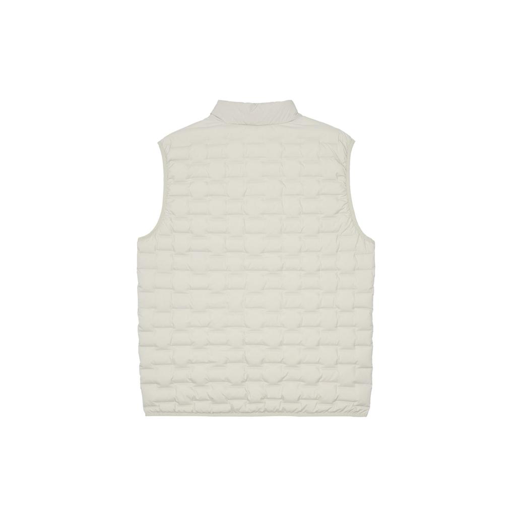 Adidas Down Vests Men's Ecru Stand Collar Moderate IT8696