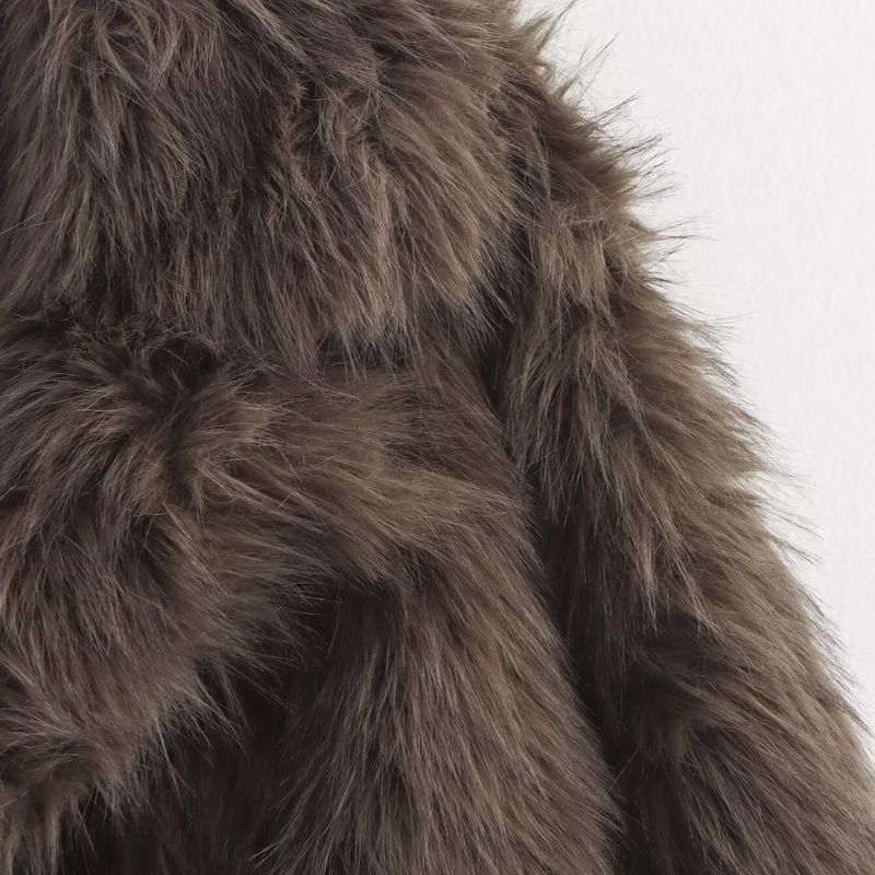 Kaslead New Women clothes Western Style Fashion Simple and Versatile Thickened Artificial Fur Outerwear