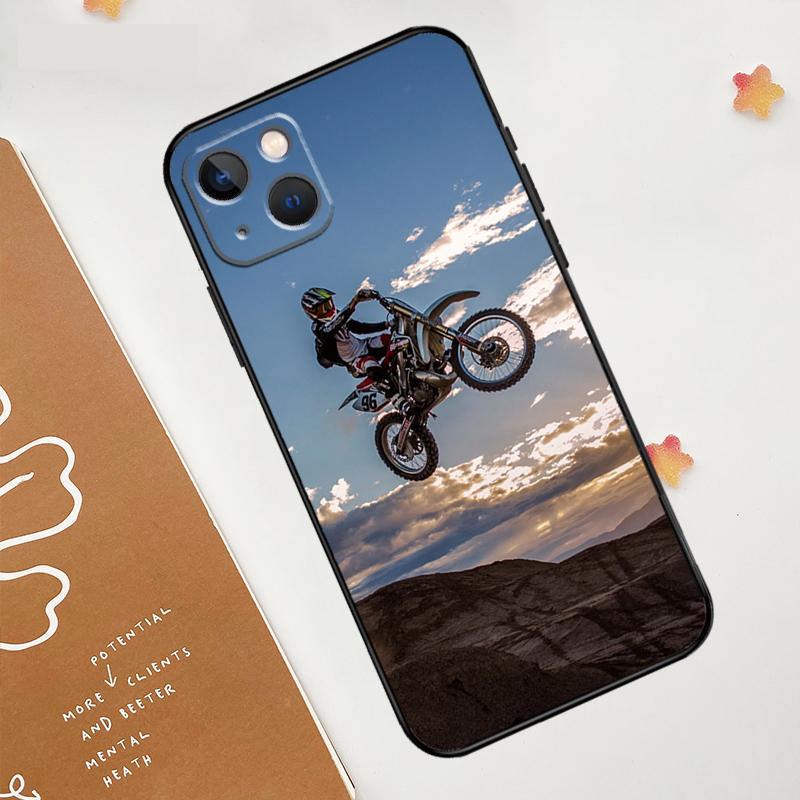Moto Cross Motorrad Sport Hülle Für iPhone 17 Pro Max 17 Air 15 14 13 12 11 16 Pro Max mini 16e 15 16 Plus Funda Cover