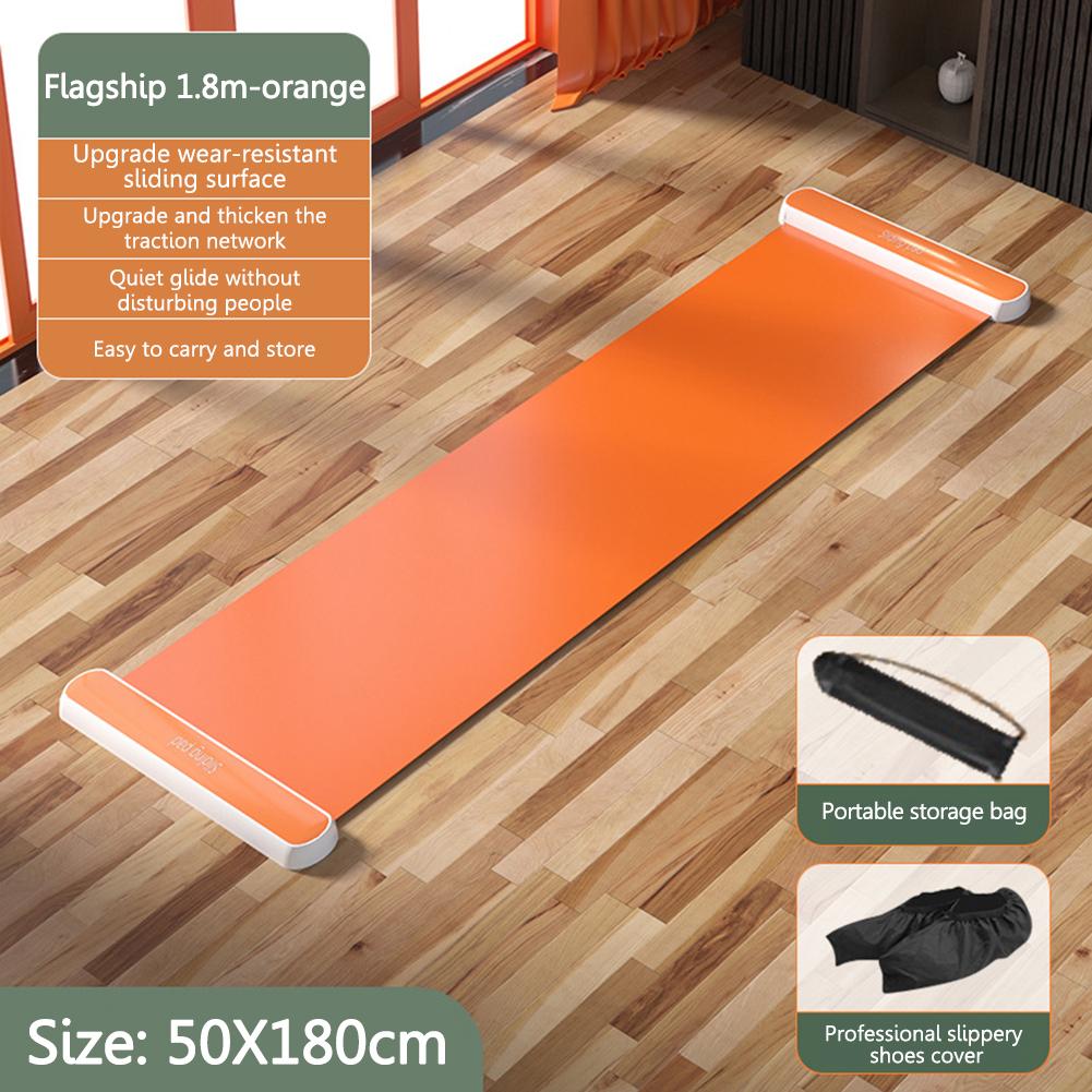

140/180/200CM Yoga Sliding Mat Sport Fitness Glide Pilates Skating Training Board Mat for Ice Hockey Roller Skating Leg Exercise